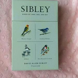 Sibley birds 50 postcards set